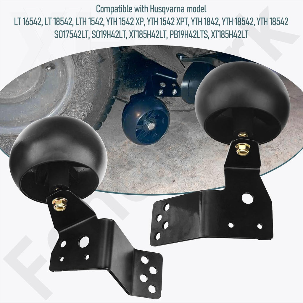 525509501 42" Mower Deck Wheels with Bracket Kit for Husqvarna Lawn mower