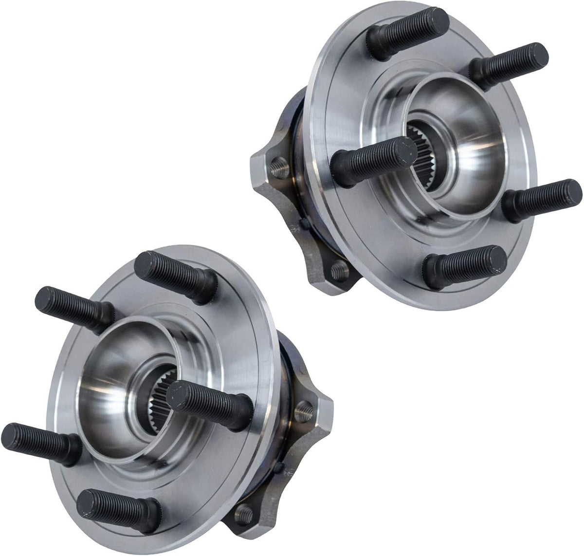 TRQ Rear Driver and Passenger Side Wheel Bearing and Hub Assembly Set 2