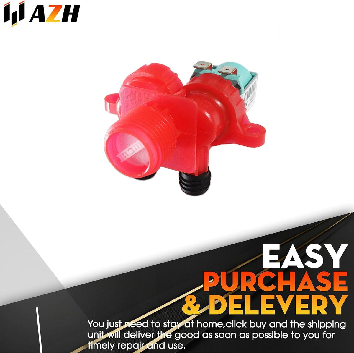 Hot Water Valve Replacement For Whirlpool 2DWTW5500XW0 2DWTW5500XW1 WTW5500BW0 WTW5500XL0 WTW5500XL1 WTW5500XL2 WTW5500XW0 WTW5500XW1 WTW5500XW2 WTW5500XW3 WTW5550XW0 WTW5550XW1 Washer