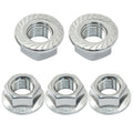 M10/1mm Serrated Flange Hex Nuts, 5Pcs