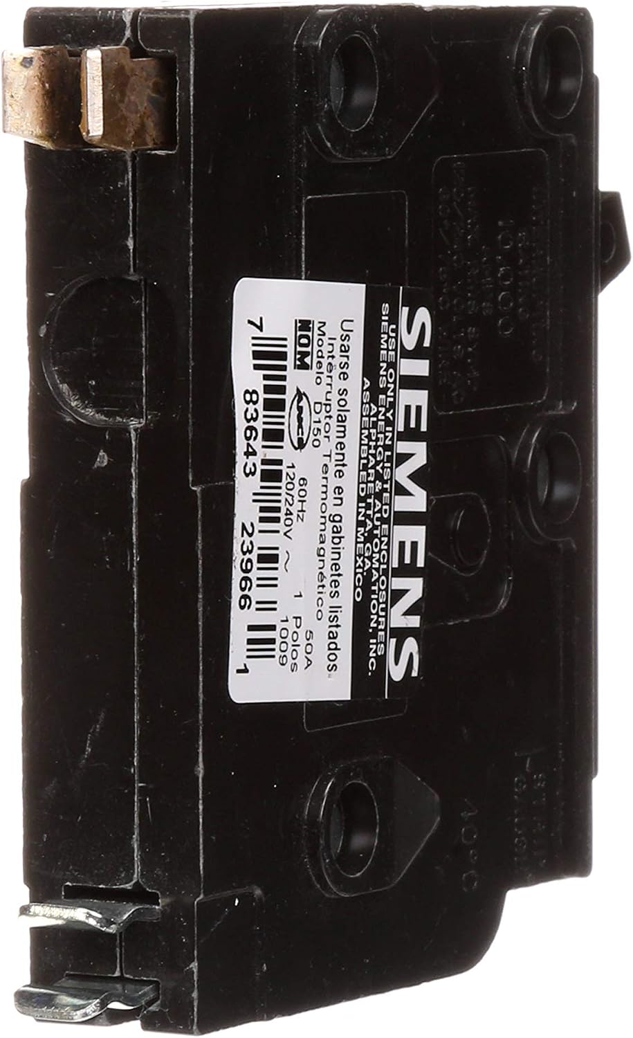 Siemens D150 QO Replacement 50-Amp Single Pole Circuit Breaker