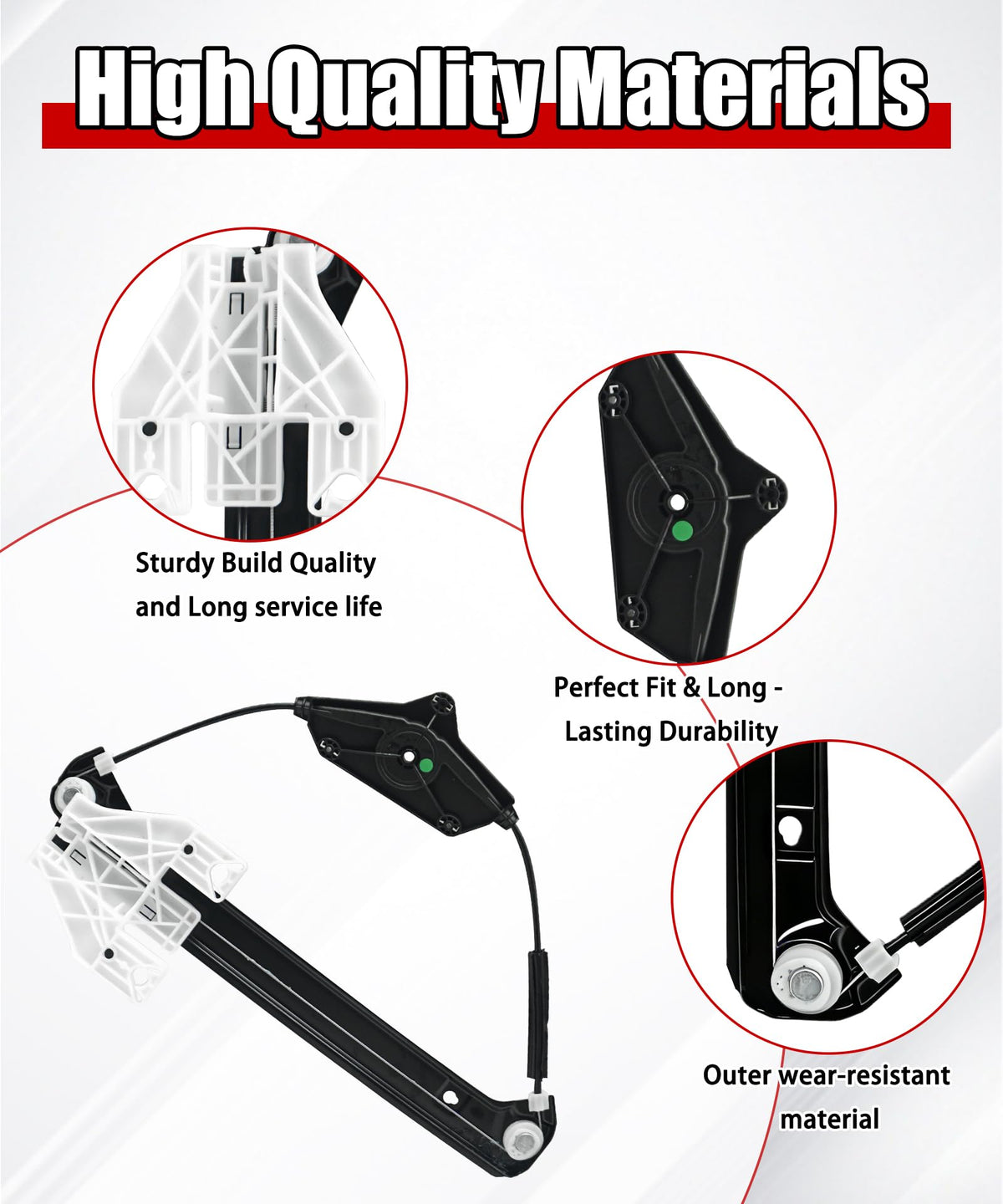 8V4839461 Rear Left Side Window Regulator w/Motor