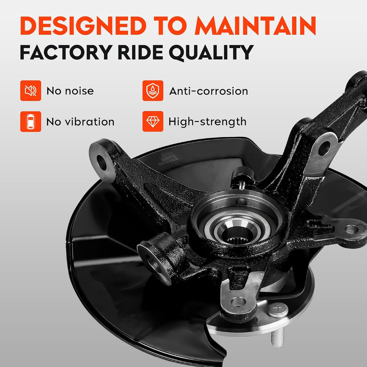 Front Steering Knuckle & Wheel Bearing Hub Assembly for Honda Civic 2006 2007 2008 2009 2010 2011 1.3L 1.8L, without Si MUGEN Si Model, Not for 2.0L, 698-450 698-451, Left Side and Right Side