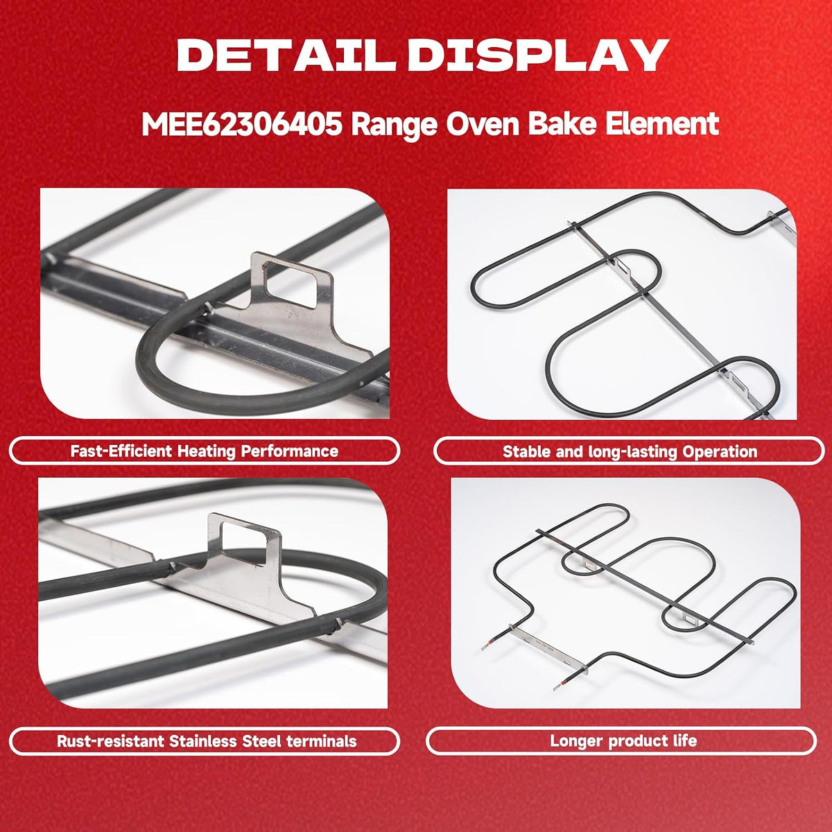 OEM MEE62306405 Oven Stove Bake Heating Element Compatible with LG, Replace MEE62306401 AP6837264 4929206 PS12716127 PS6883933 2674422