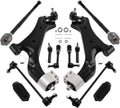 maXpeedingrods 12Pc Front Lower Control Arm Assembly for Chevy Equinox GMC Terrain 2010-2017, K623488 K623489 Front Suspension Lower Control Arms w/Ball Joints Sway Bars Tie Rod Ends Boots & Bellows