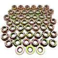 3/8"-16 Flange Nuts (50 Pack) – Grade 8 Built-in Washer Nuts Coarse Thread for Fast, Even Clamping on Frames, Brackets & Heavy Assemblies SAE J995 0.375"
