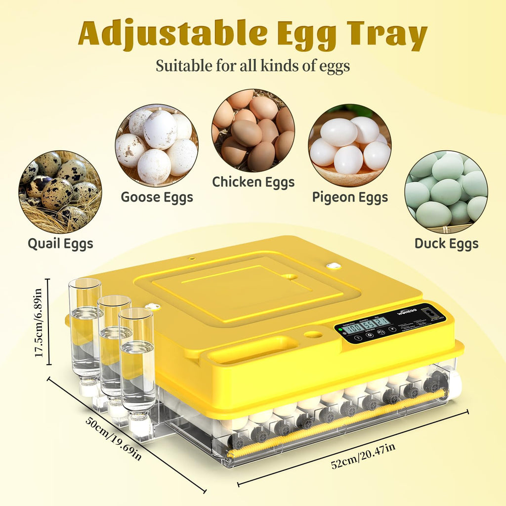216 Egg Incubator for Hatching Eggs, Fully Automatic Egg Incubator with Auto Temp/Water/Turning, for Chicken Duck