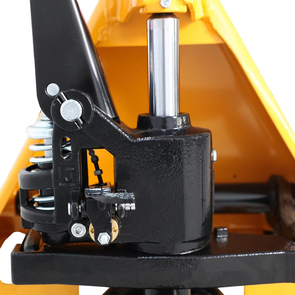 Manual Pallet Jack 5500 lbs Capacity, 21" x 48" Narrow Forks, Heavy Duty Hand Pallet Truck with Durable Nylon Wheels