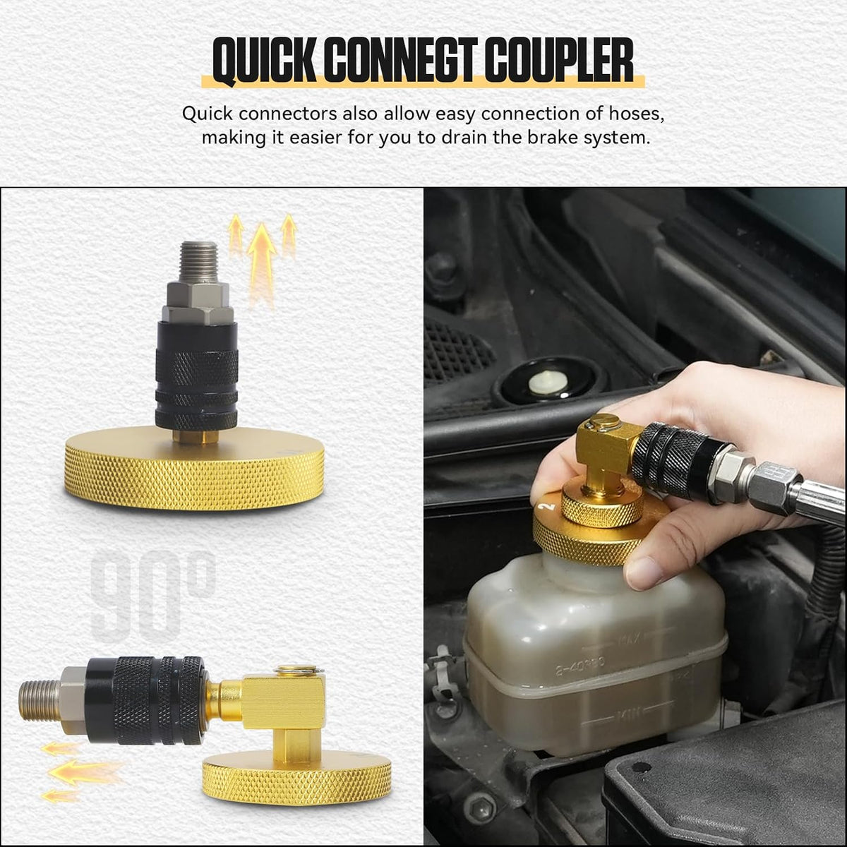 BELEY 13PCS Master Cylinder Bleeder Kit, Aluminum Brake Pressure Bleeding Set Tool