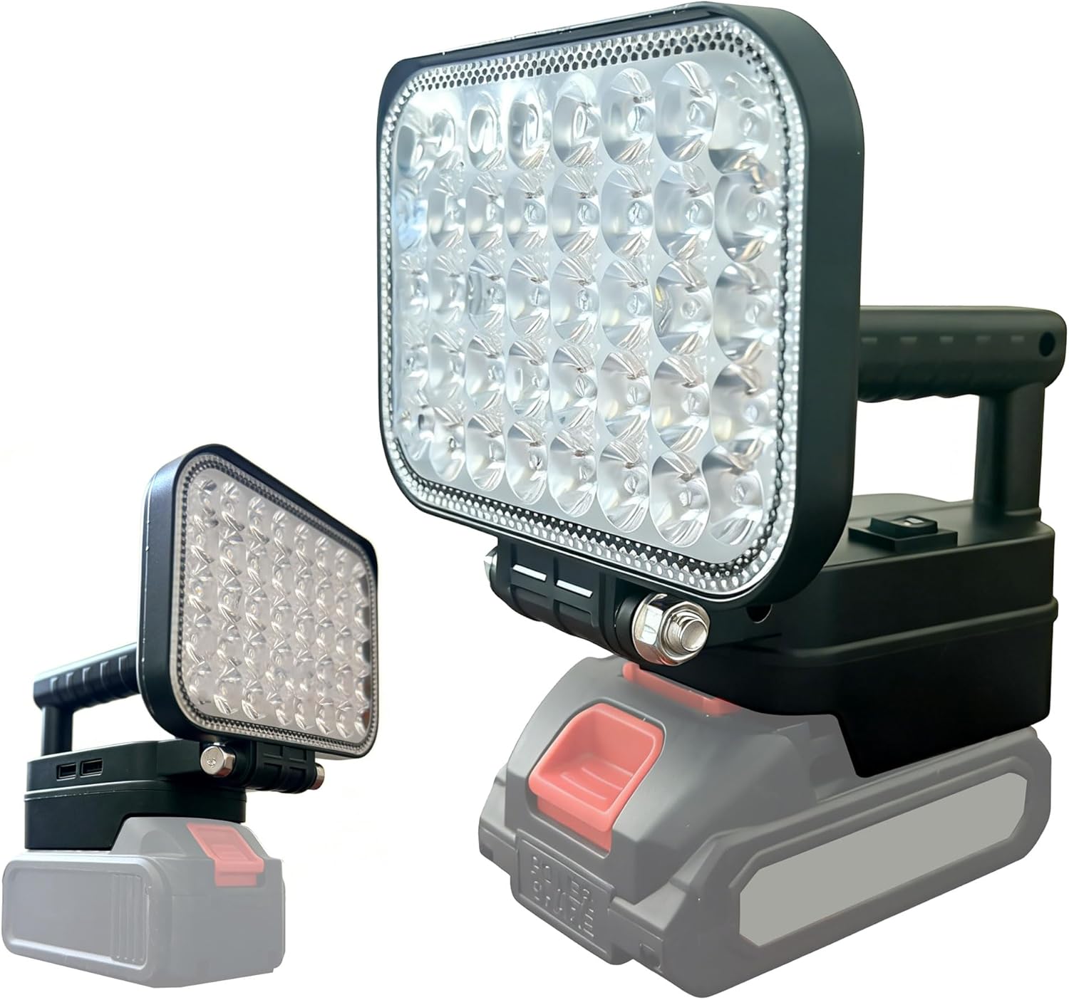 LED Work Light-Compatible with Makita 18V-LXT series batteries,Cordless LED Work Light has 2 USB connectors.Battery