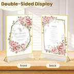 5X7 Acrylic Sign Holder Double-Sided Gold Frames,6 PCS