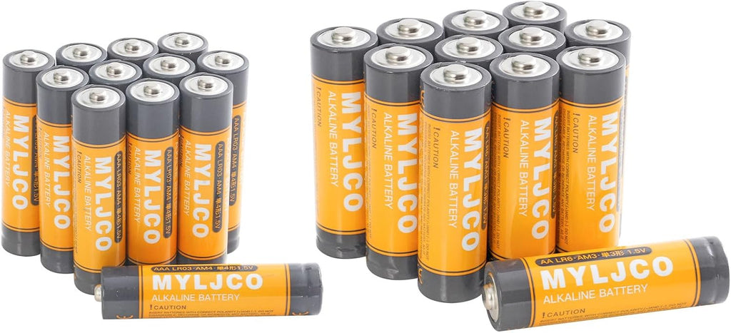 Upgraded 48 Count-AA & AAA High-Performance Alkaline Batteries Value Pack | Combo Pack Contains 24 Double AA