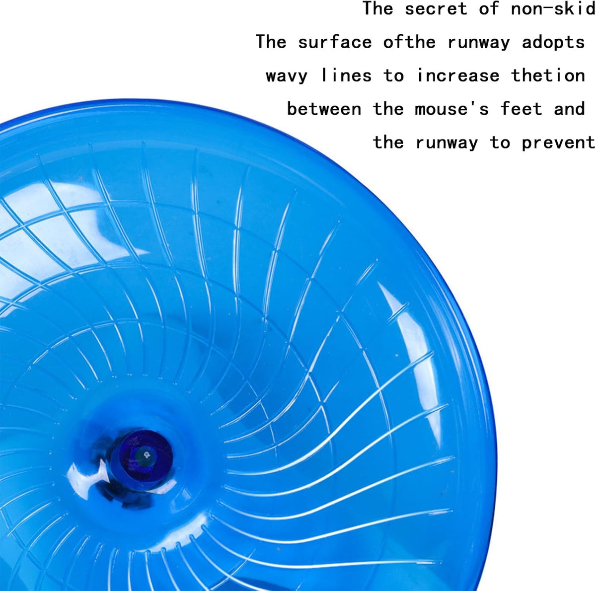 7 "Blue Small Animal Flying Saucer Running Wheel, Does not Produce Noise