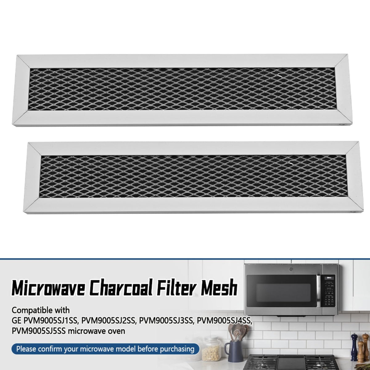 Meyffon Microwave Charcoal Filter Fit for GE PVM9005SJ1SS PVM9005SJ2SS