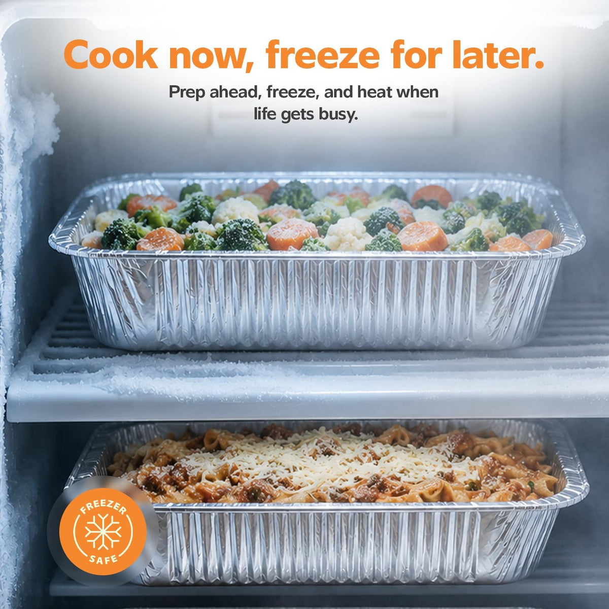 9x13 Inch Aluminum Foil Pans [30 Count] Half Size Deep