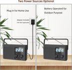 AM FM Radio Portable Shortwave Radio Battery Powered/Plug in Wall