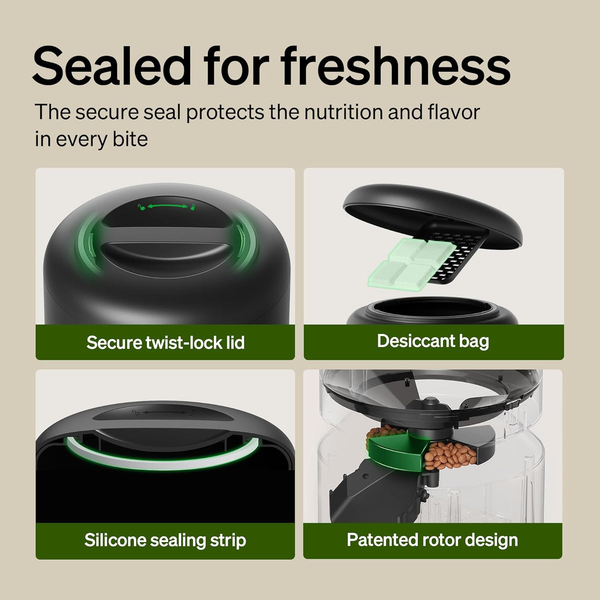 Automatic Cat Feeder, 5G WiFi Automatic Dog Food Dispenser with Freshness Preservation, 5L Timed Pet Feeder with Low