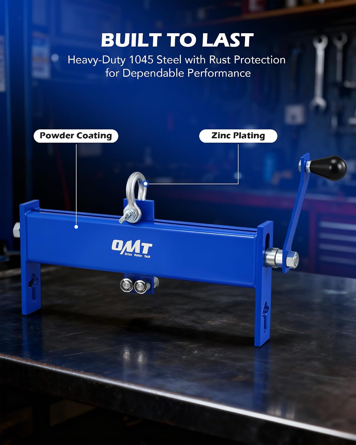 OMT Engine Load Leveler, 2 Ton 4000 lb Capacity Heavy Duty Shop Crane Hoist