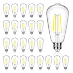 24-Pack Vintage LED Edsion Bulbs 100W Equivalent, E26 Base Bulb 8W 5000K