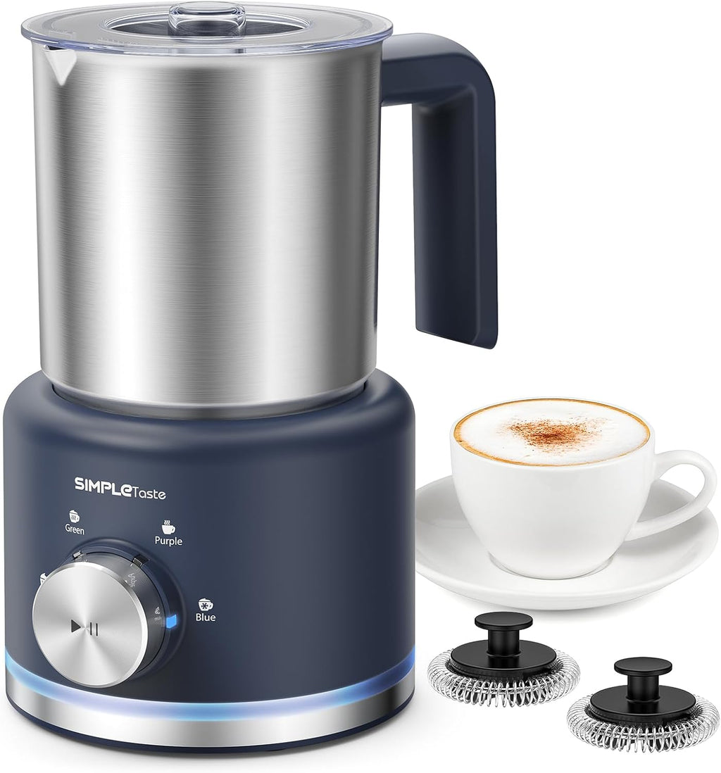 Milk Frother, 4 in 1 Electric Milk Steamer, 16.91oz/500ml Automatic Warm and Cold Foam Frother for Coffee, Latte
