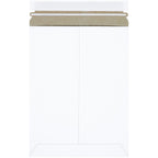 9 x 11 1/2" Stayflats Brand Rigid Flat Mailers, White (Pack of 25) Photo Document Mailers, Peel & Seal Closure, Tear