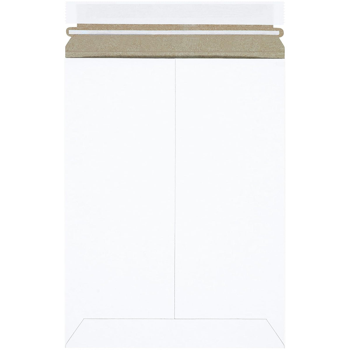 9 x 11 1/2" Stayflats Brand Rigid Flat Mailers, White (Pack of 25) Photo Document Mailers, Peel & Seal Closure, Tear