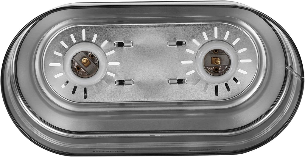 Dual Reptile Light Fixture - Bearded Dragon Light Fixture Double Reptile Heat Lamp Dome Max 160 Watt Terrarium UVB