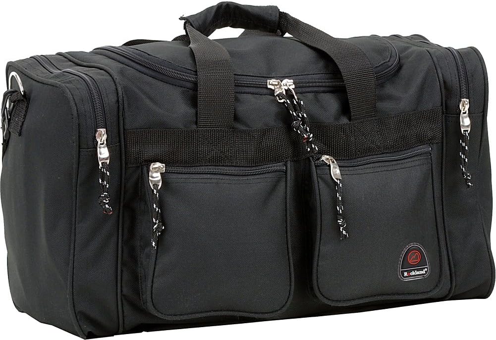 Duffel Bag, Black, 18.5 in X 10.5 in X 8.5 in