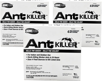 Homeplus Ant Killer AB, Metal Bait Station, Ants Killer for House, Ant Traps Indoor & Outdoor, 12 Pack