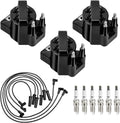 Ignition Coil Pack Spark Plug Wires Set for Buick LaCrosse Chevy Impala