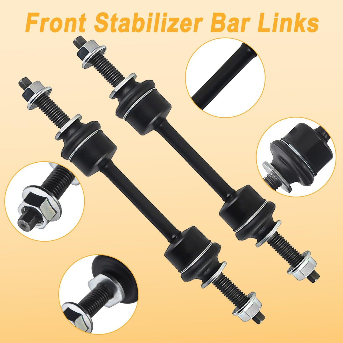 K750362 Front Stabilizer Sway Bar End Link End Kit for 2009-2018 F-150 4WD F-250 F-350 F-450 F-550 Super Duty 4WD Models ONL，Pair Stabilizer Links Sway Bar