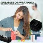 6 Pack Tape Dispenser Desk Bulk with 24 Rolls, Replacement Cores