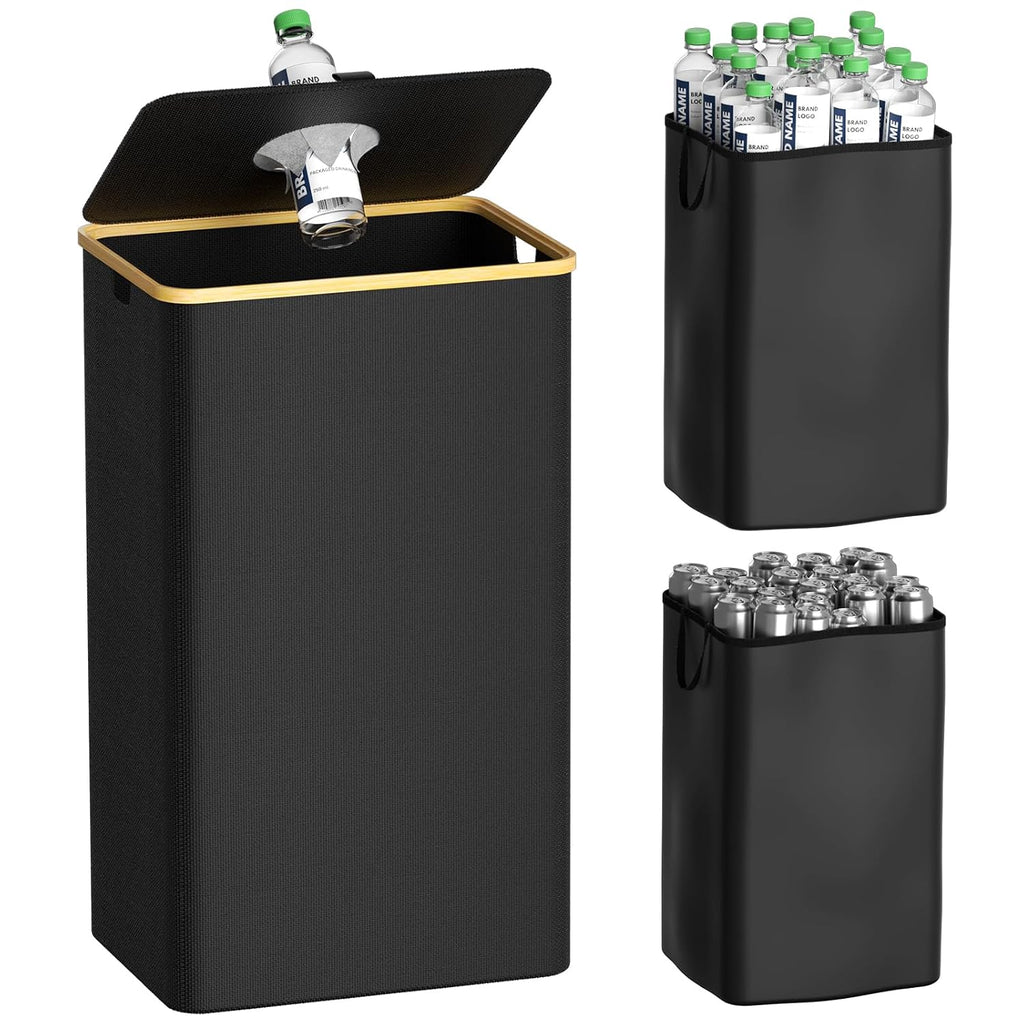 Recycling Bin for Kitchen, 110L 29 Gallon Indoor Home Recycle Bin with Lid and 2 Removable Reusable Inner Bags