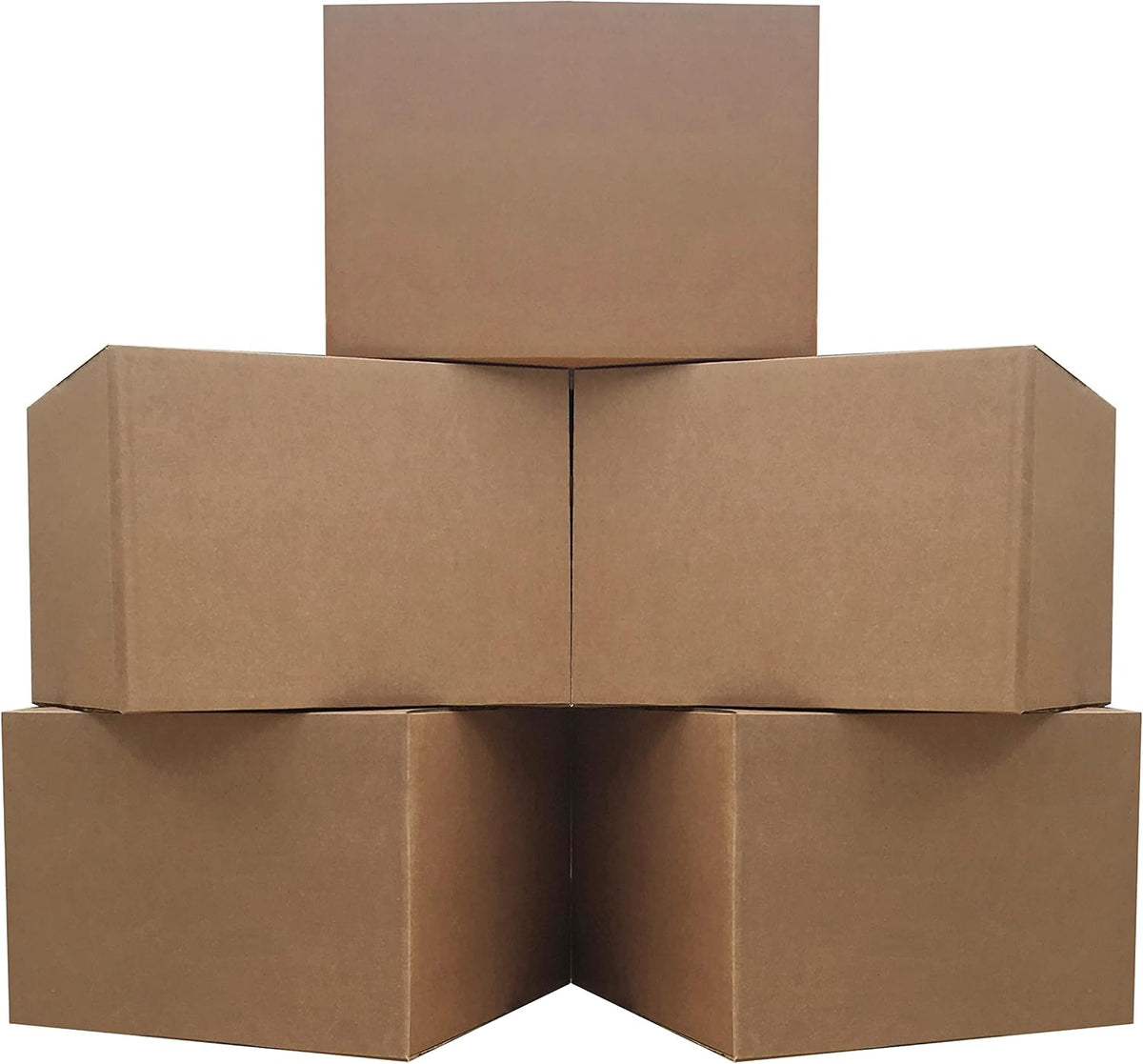 Extra Large (Pack of 5) 23" x 23" x 16" Standard Corrugated Moving Box, Brown Corrugated