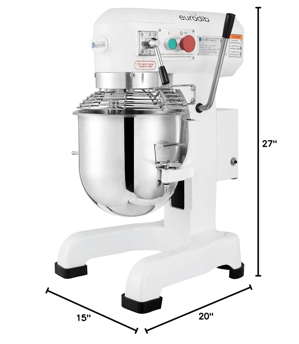 Commercial Planetary Mixer, 10 Qt, Stainless Bowl – LNS M10ETL