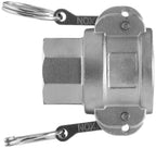 Dixon Valve & Coupling G200-D-SS Investment Cast Stainless Steel 316 Global Type D Cam and Groove Hose Fitting, 2" Socket x 2" NPT Female