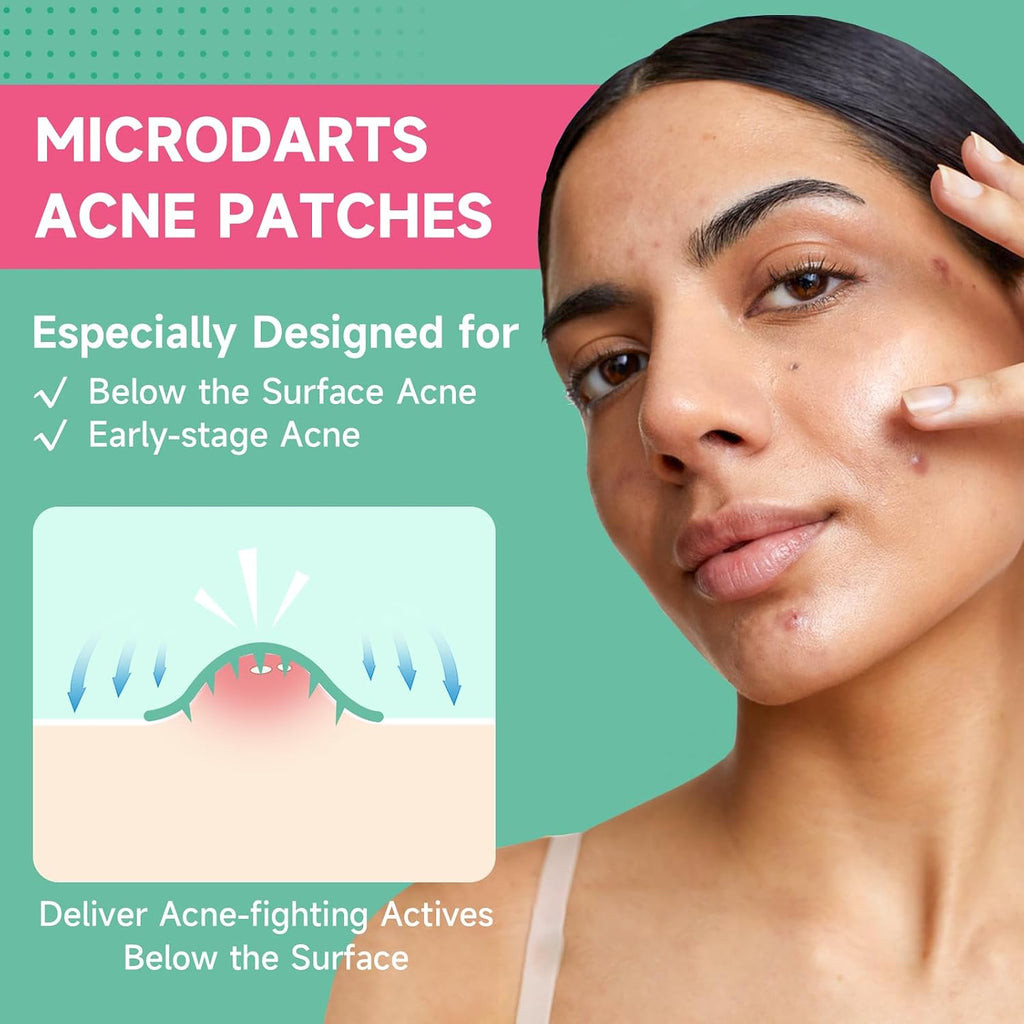 36-Count Microdart Pimple Patches, Hydrocolloid Acne Patches with Salicylic Acid & Madecossoside, Microdart Zit