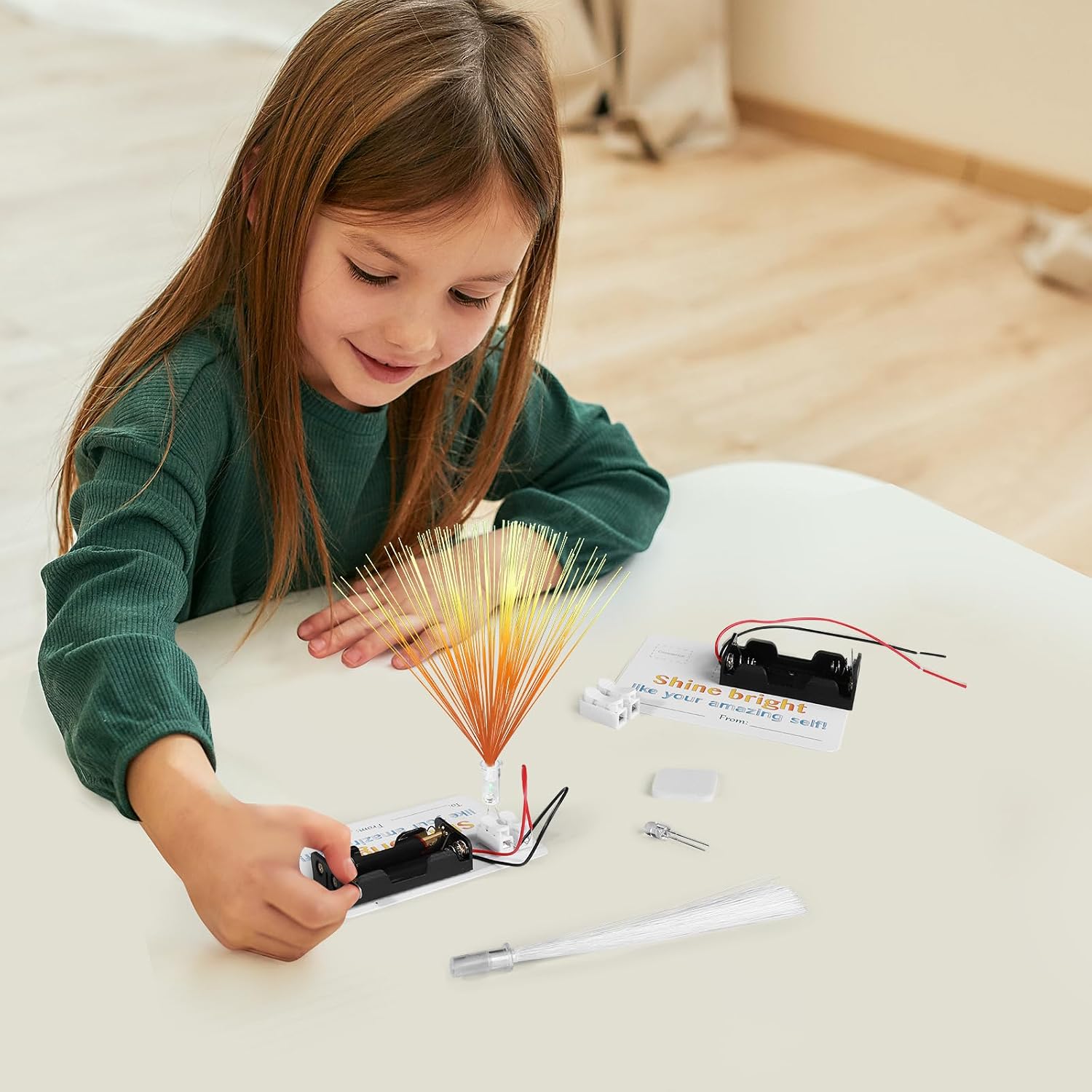 12 Bulk STEM Kits for Kids 8-12 Crafts, Science Projects Classroom Activities, Fiber Optic Light Experiments Craft