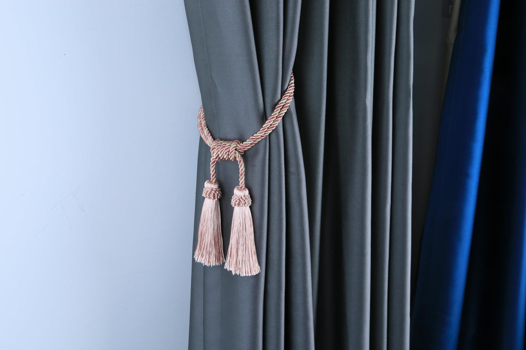 Magnetic Curtain Tiebacks Handmade Tassel Drapery Holdback,4P
