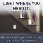 Legrand Radiant 15 Amp Full 5-Level Adjustable LED Night Light Outlet White