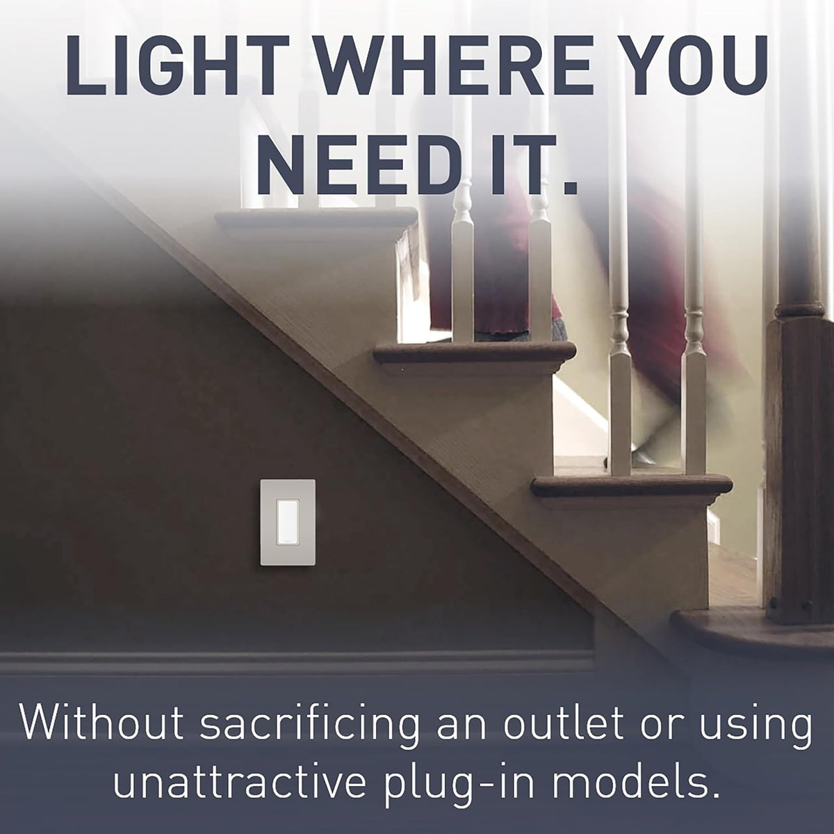 Legrand Radiant 15 Amp Full 5-Level Adjustable LED Night Light Outlet White