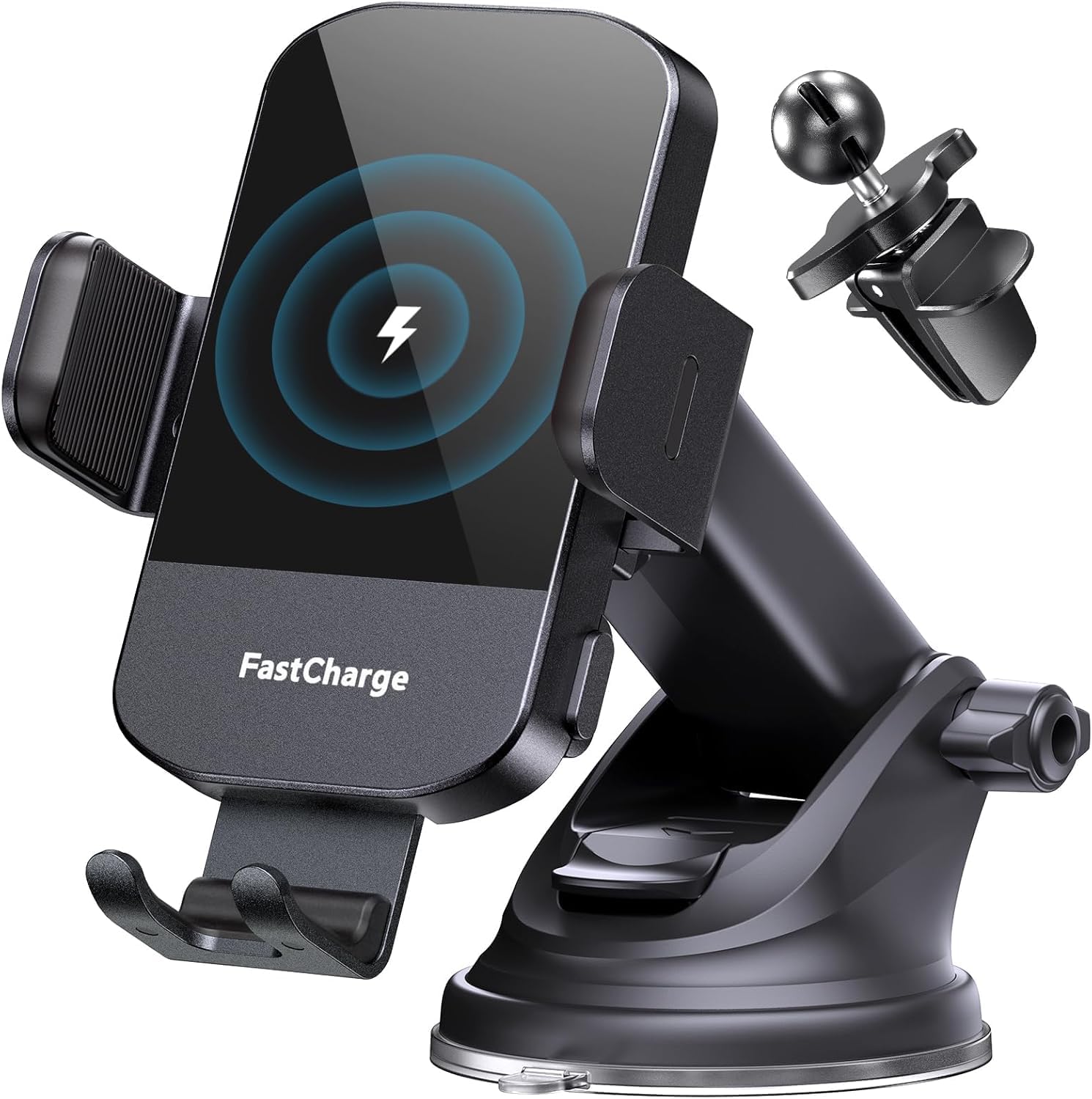 Wireless Car Charger, 15W Fast Charging Auto Clamping Phone Holders for Your Car Phone Mount fit for iPhone 17 16 15