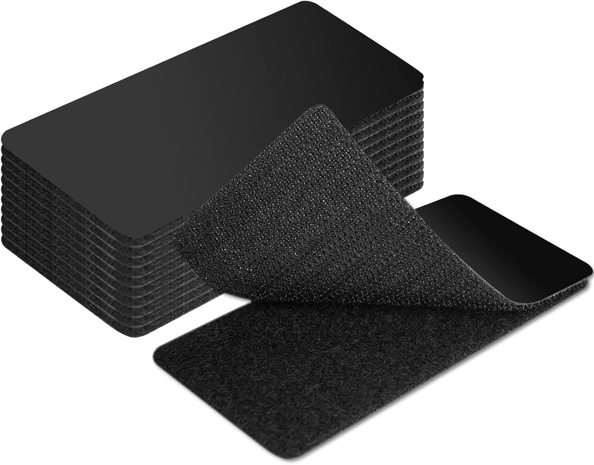 40 Sets Hook and Loop Tape Sticky Back, 4"x2" Double-Sided Adhesive Strip,Heavy Duty