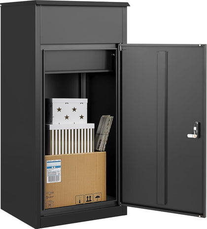 Large Package Delivery Box for Outside with Combination Lock,Parcel Drop Boxes Secure Storage, Anti-Theft Steel