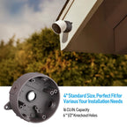 LEONLITE 4 Inch Round Weatherproof Outlet Box with Cover, Brown