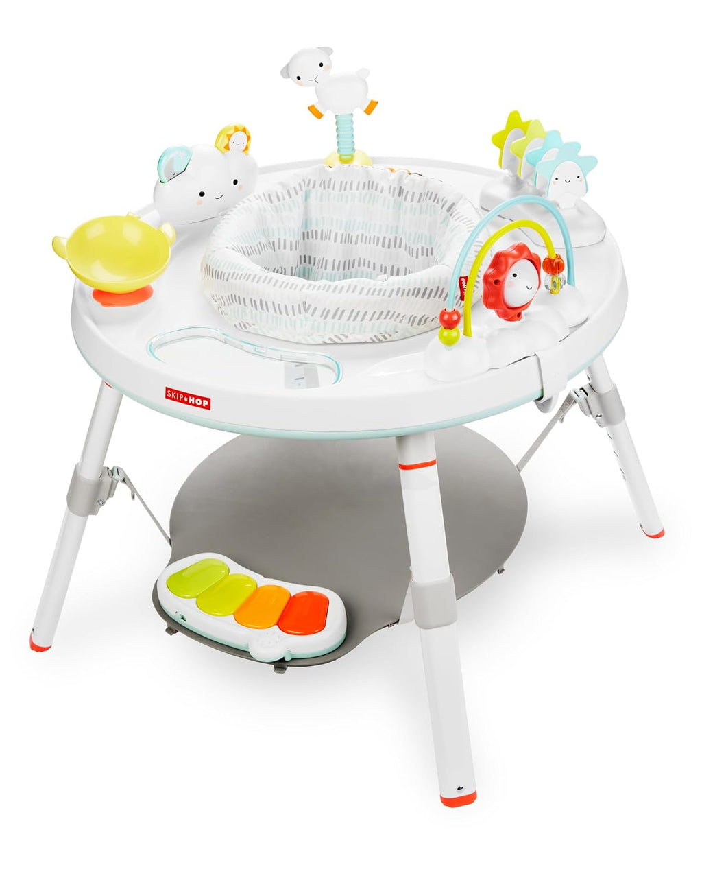 Skip Hop Baby Activity Center: Interactive Play Center with 3-Stage Grow-with-Me Functionality, 4mo+, Silver Lining