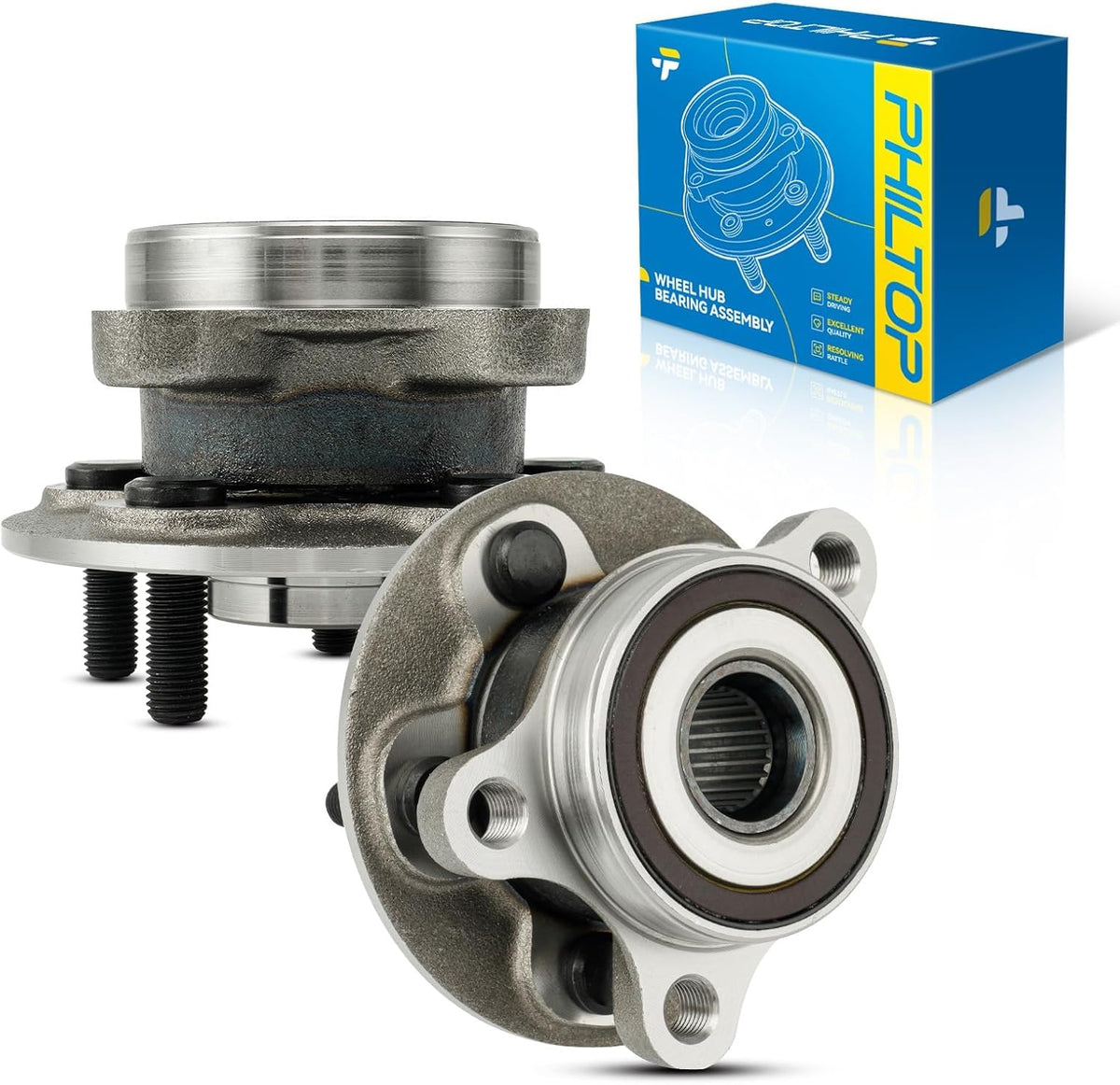 PHILTOP 513402 Front Wheel Bearing Hub Assembly for Toyota Corolla, Prius