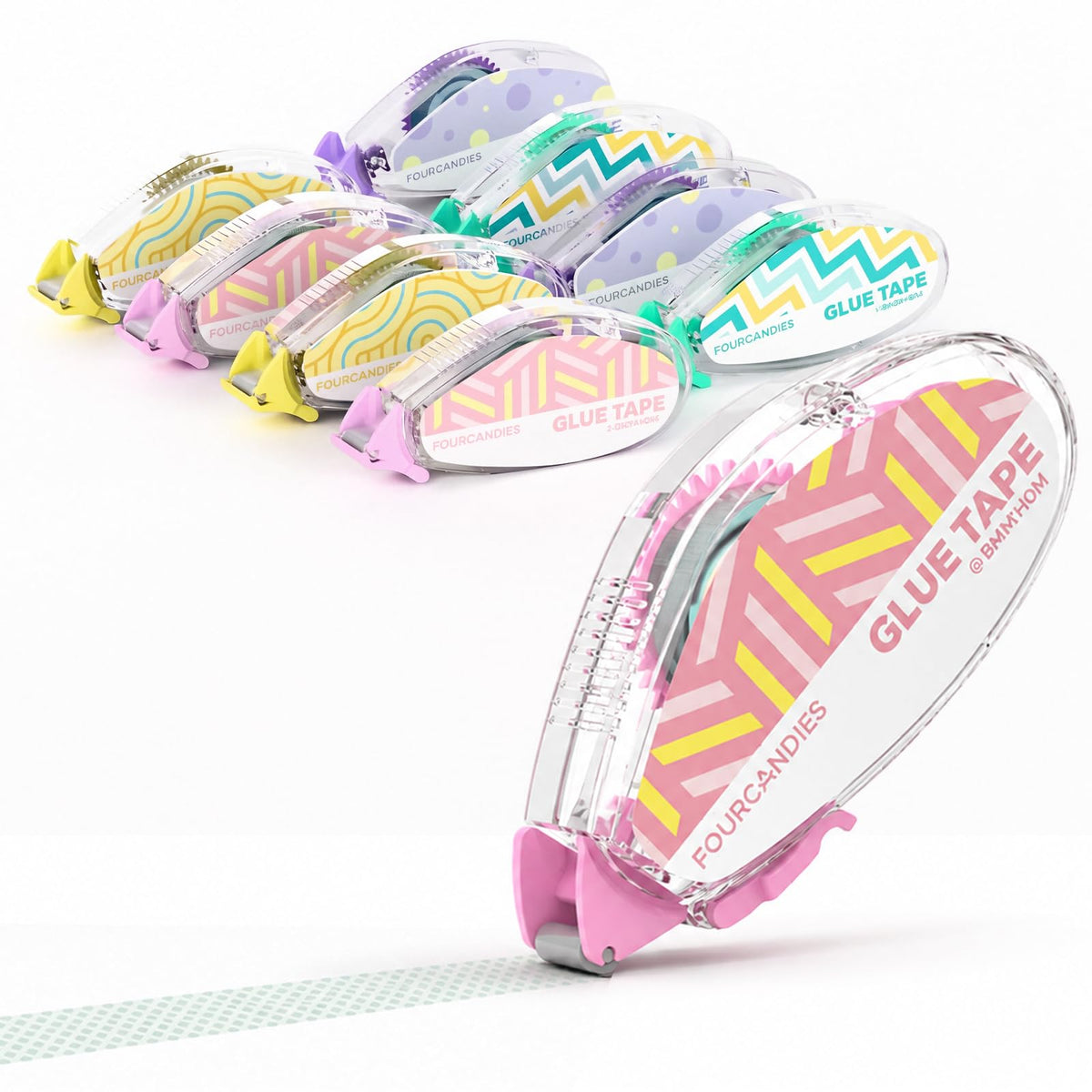 Double Sided Tape Roller for Scrapbooking, 8 Pack