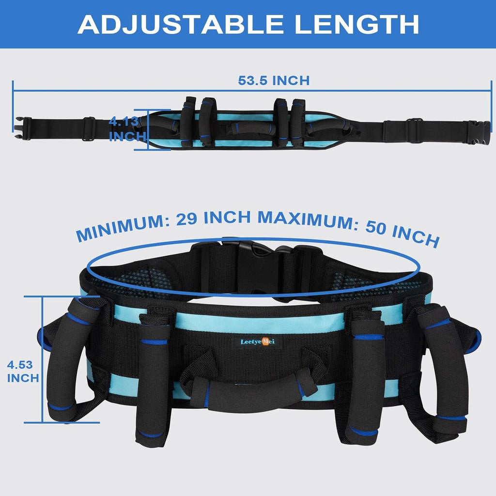 Gait Belts for Seniors,Transfer Belt with 7 Handles Quick Release Buckle