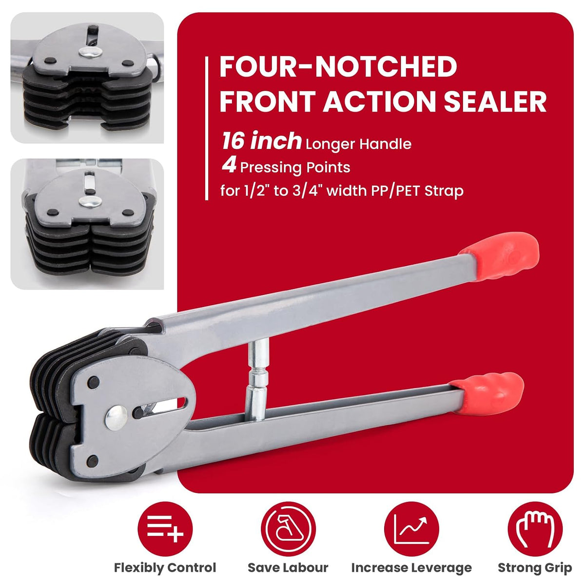 Banding Strapping Kit, Pallet Strapping Kit with Tensioner & Sealer Tool, 3200FT PP Plastic Banding, 200 Metal Seals